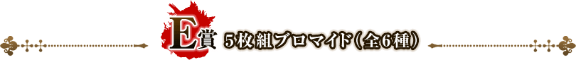 E賞 5枚組ブロマイド（全6種）