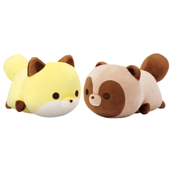 でっかいぬいぐるみ ～ちびタヌキとちびキツネふたりでなかよく 