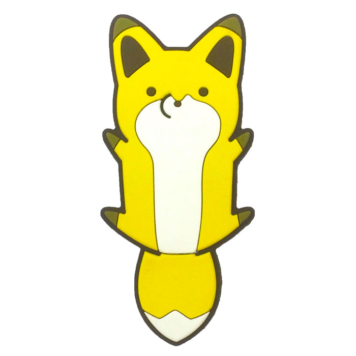 しっぽが曲がるラバーフック (全2種) — 「タヌキとキツネ」公式