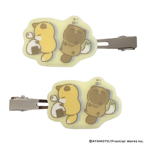 ⓝⓔⓦ【キツネ&タヌキ】ベビーヘアクリップ キッズヘアクリップ  