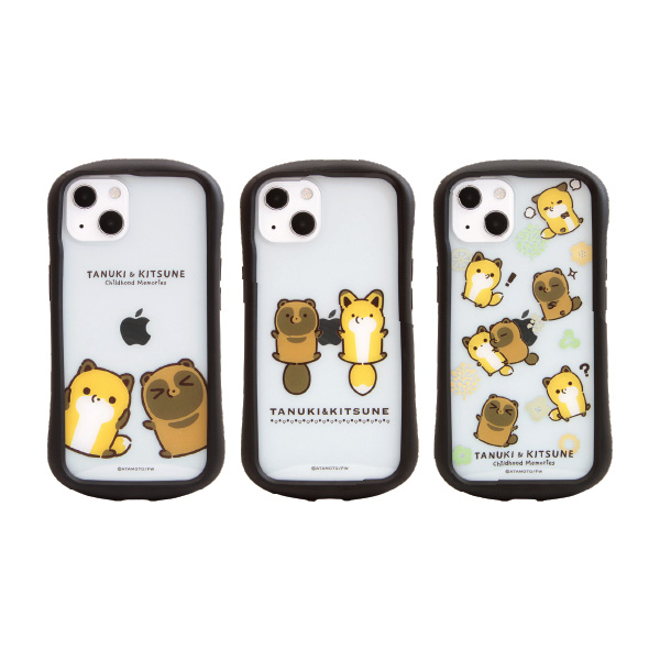 iPhoneケース （SE,13,13mini,13pro）(全3種) — 「タヌキとキツネ 