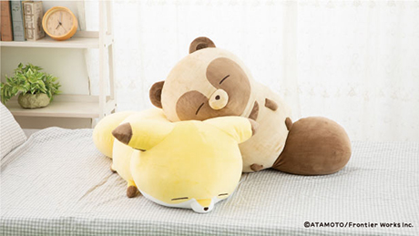 タヌキとキツネ_すやすや